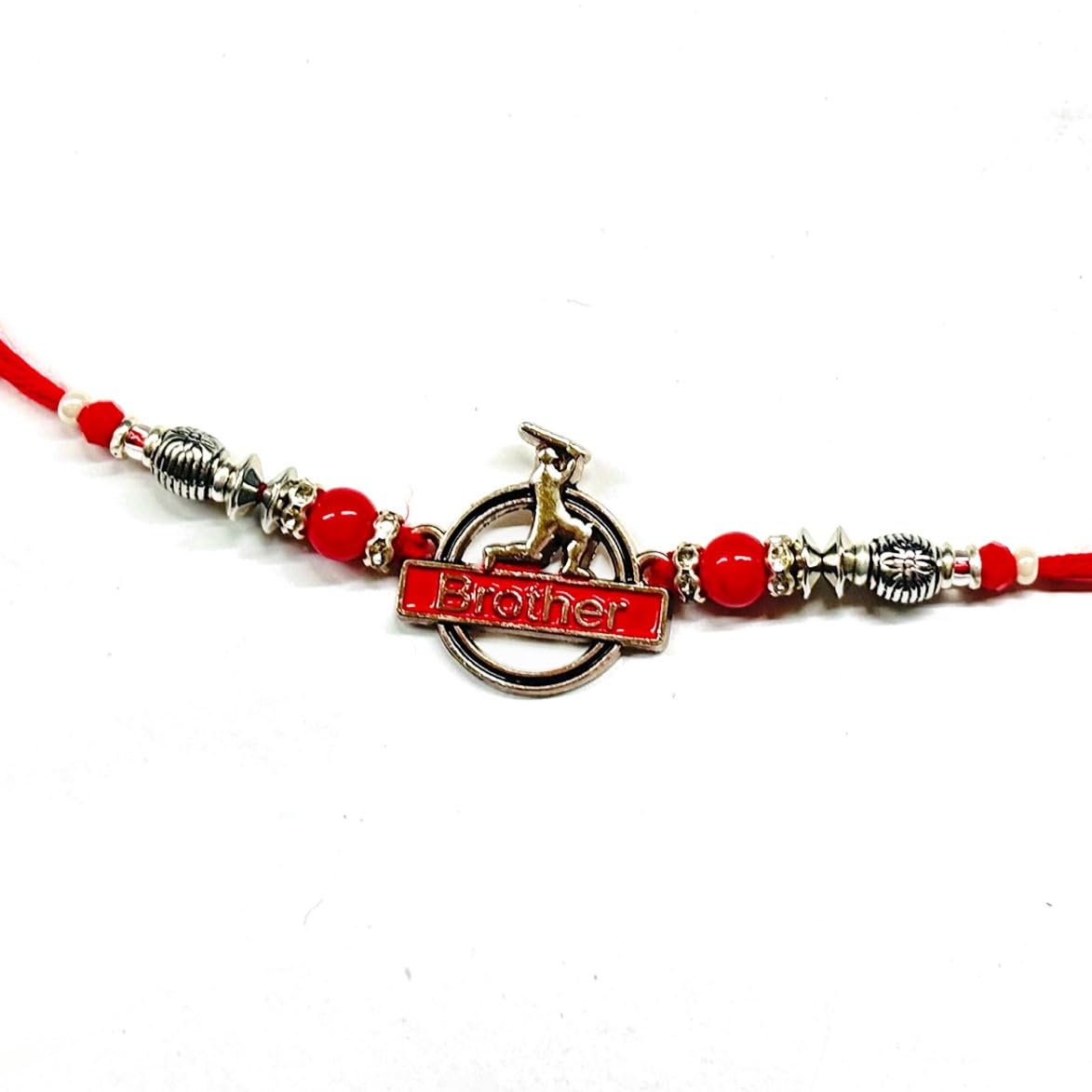 Store Indya Rakhi for Brother | Premium Rakhi Set | Designer Cotton Rakhis | Made with fine threads Kundan Multicolored Stone | Rakhee Bracelet Raksha Bandhan (Cricketer Brother) (B0D8KS5M3F) Amazon Price History, Amazon Price Tracker