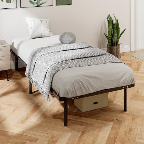 HOMCOM Cadre de lit 90 x 190 cm, lit Simple