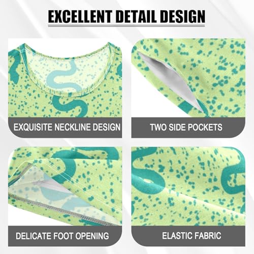 Pajama Sets Short Sleeve Snake Pattern Soft Cotton Summer Sleepwear 2 Piece PJS Size 5-14T3