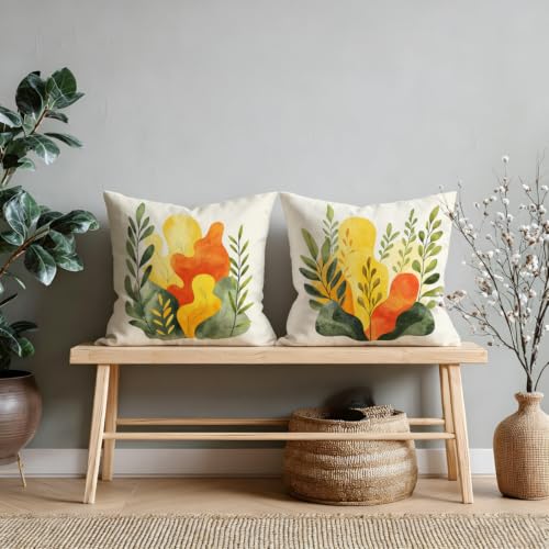 Housse de coussin 60x60 en lin jaune pour protéger et décorer - 5