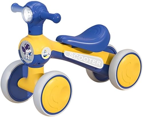 Kids Ride on Car Toddler Balance Bike 4-Wheel for Indoor & Outdoor Play, Blue