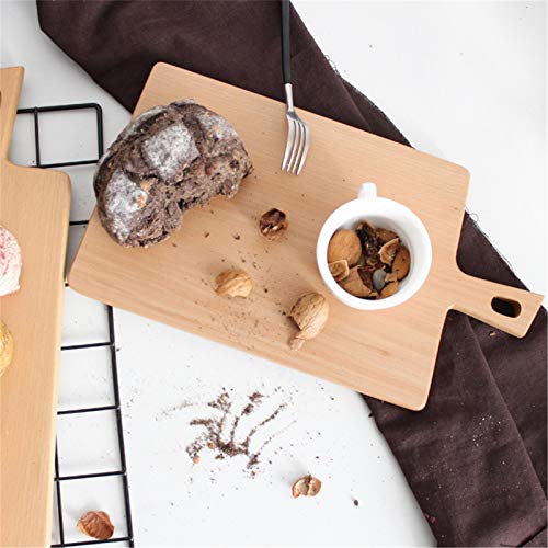 Chopping Board Japanese Creative Solid Wood Cutting Board Wooden Sushi Board Kitchen Cutting Board Easy to Clean (Color : Multi-Colored Size : 20x36cm) (Multi Colored)