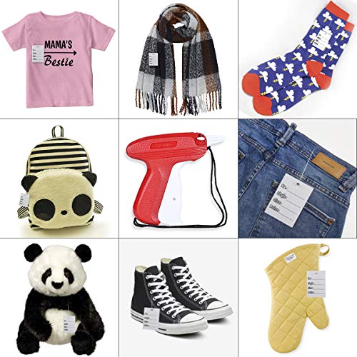 Abondever Tagging Gun For Clothing, Highly Efficient Fine Clothes Tagging Gun Kit Include 6 Needles & 1000 2" Standard Tagging Fasteners & 100 Pcs 1.96"X1.37" Price Label Retail Tag For Garment Store #TOP3