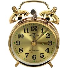 Vintage Mechanical Wind Up Retro Horseshoe Twin Bell Alarm Clock