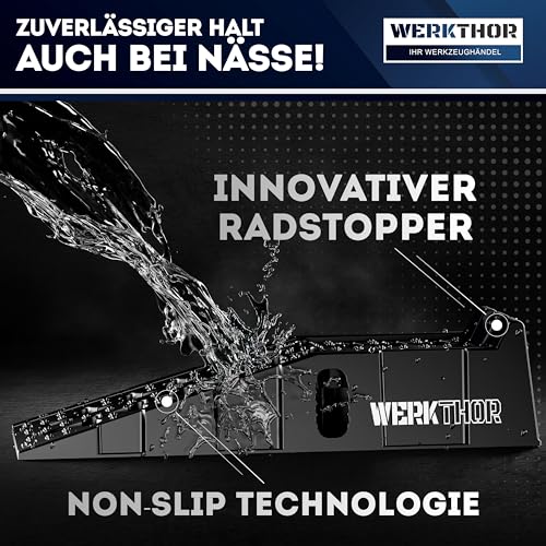 WERKTHOR Auffahrrampe Pkw – [2er Set] Auffahrrampen Pkw für maximalen Halt – Robuste Hebebühne Auto für jeden Untergrund – Auffahrkeile für sicheres Arbeiten – Perfekt für Fahrzeuge [5T]