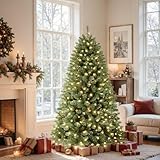 SHareconn 6.5ft Prelit Premium Artificial Hinged Classic Spruce Christmas Tree with...
