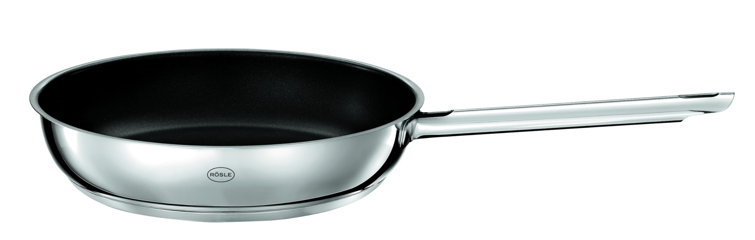 RÖSLE Elegance ProCeraPlus Bratpfanne, Antihaft und Robust - Ø 20 cm, Hitzebeständig bis 260 °C, Keramikversiegelung, silbern, Edelstahl 18/10