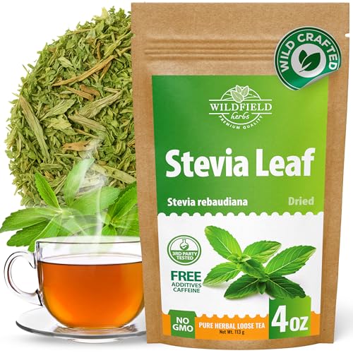 Image of 4 oz. Dried Stevia Leaves Herbal Tea (Stevia Rebaudiana) - 113g Leaf Leaves Herb Tea Estevia