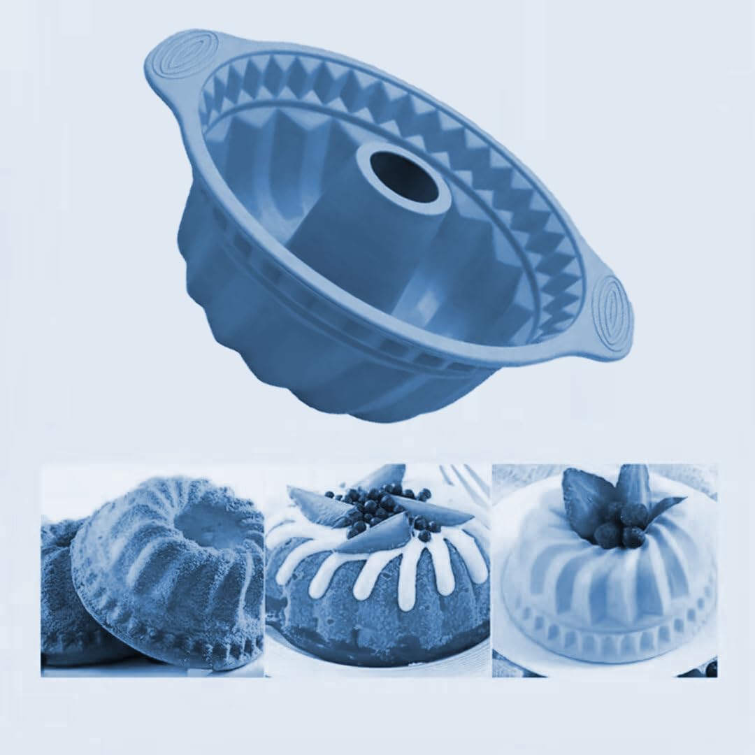 Juego de moldes de silicona 6 en 1, resistentes al calor, accesorios para moldes para tartas, tortitas, mantequilla, cupcakes, pan, magdalenas y utensilios de horno