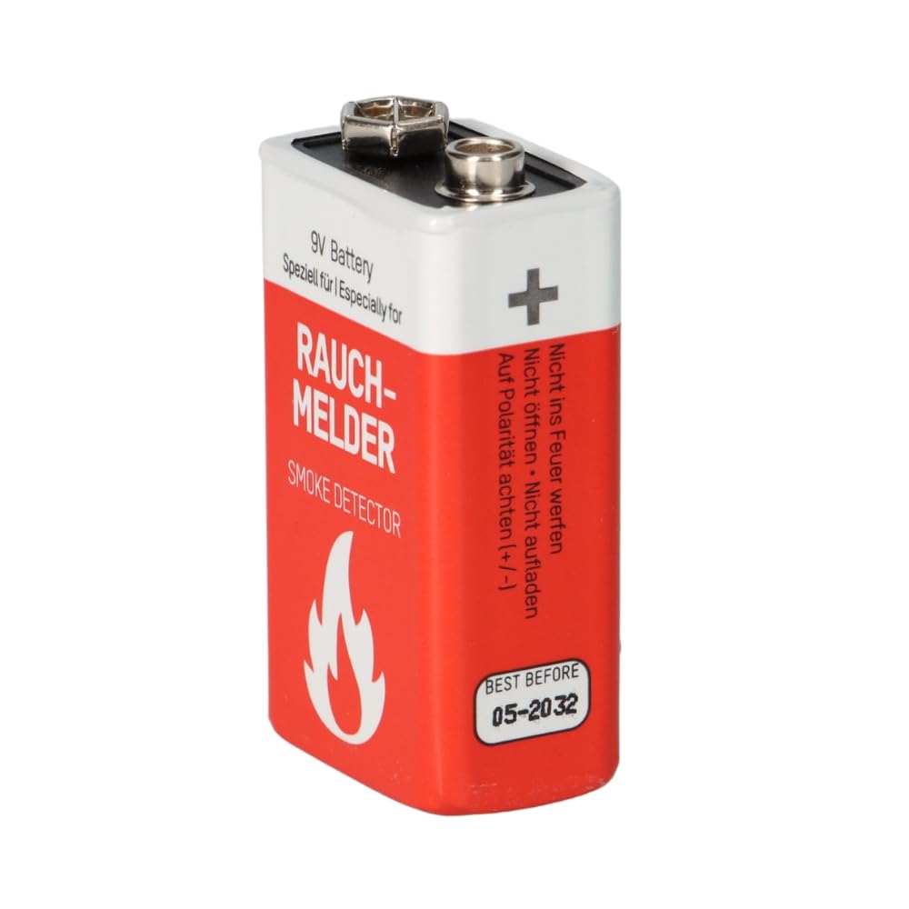 10 detectores de humo de alta calidad con batería de litio extrema de 9 V
