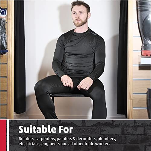 TuffStuff - Basewear Mens Long Sleeve Black Thermal T-Shirt, Large - Lightweight Easywarm Base Layer, 4-Way Stretch, Breathable, Moisture Wicking & Quick Drying - Ideal for Cold Weather & Layering - Image 7