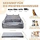 autozen Hunde Autositz für mittlerer große Hunde bis 54 kg, Abnehmbarer waschbarer Hundesitz Auto, Hundebett Auto für den Rücksitz, Grau