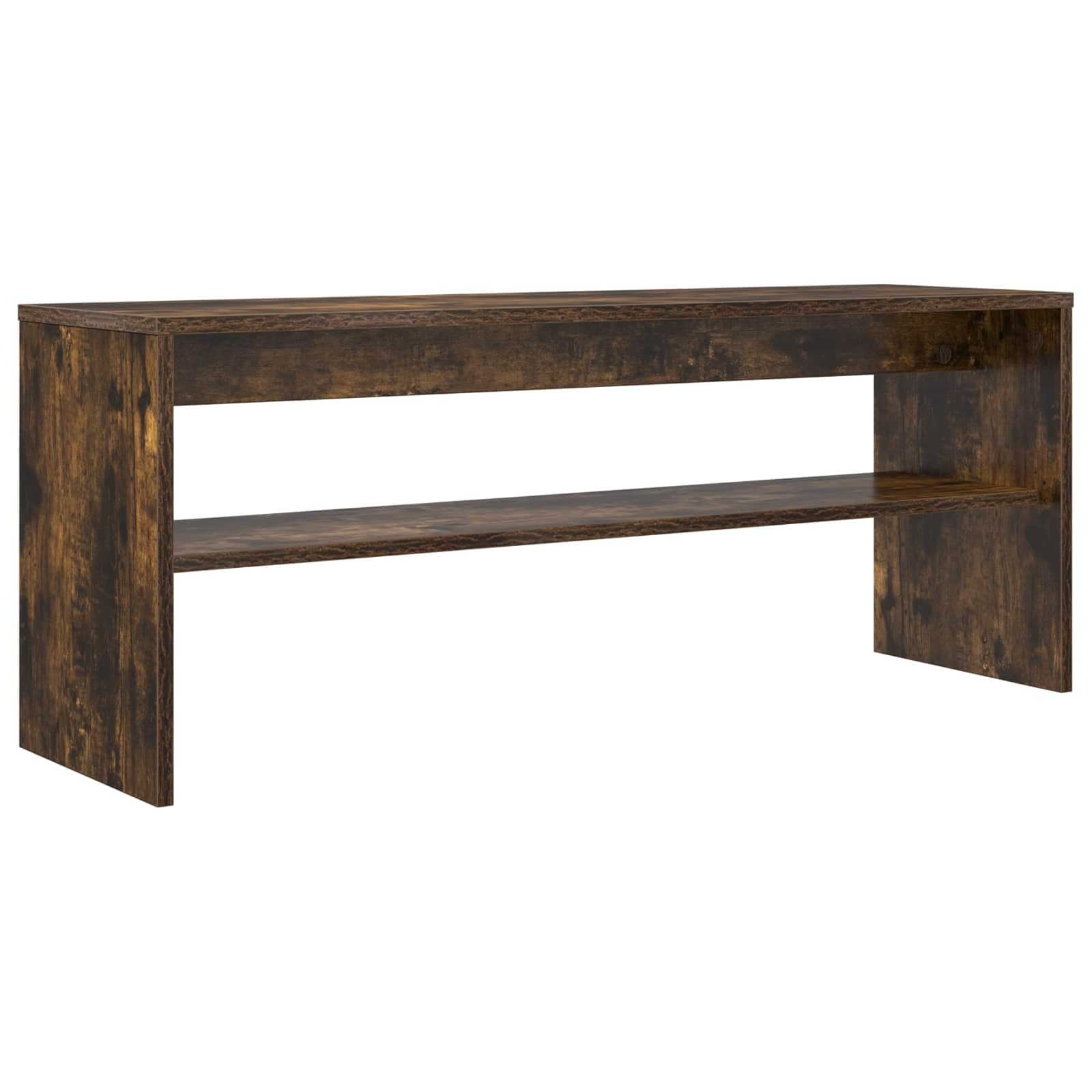 TV-Schrank Geräucherte Eiche 100x30x40 cm, Holzwerkstoff mit Regal, Moderner TV Ständer für Wohnzimmer, Entertainment Center Media TV Tisch mit Stauraum