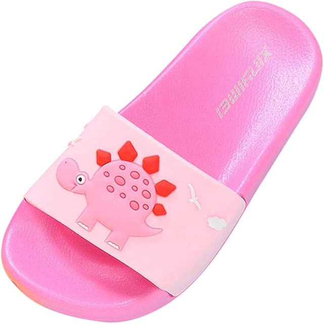 Ancokig Boys Girls Slide Sandals Cute Cartoon Dinosaur Children Anti-Slip Beach Summer Slipper Shower Pool Shoes