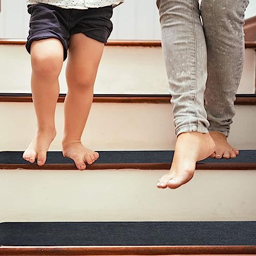Alfombrillas de escalera autoadhesivas contra caídas en peldaños de madera 7