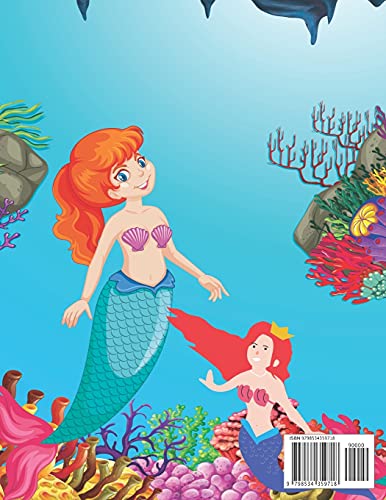 Marmaid Coloring Book For kids: Ages 4-8/ Beautiful Mermaids, 60 Cute, Unique Coloring Pages 120 Pag