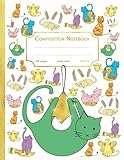 Composition Notebook Wide Ruled: Naughty Kitties Hand Drawn Design, 120 pages, 8.5x11, Cat Lovers, Lined Workbook for Girls, Boys, Kids, Teens, Students Writing Story Journal for School, Fun & Funky