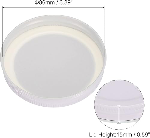 Miniatura 7 de uxcell Tapas para tarros de conserva, 2.76 pulgadas, boca regular, tapas de placa de hojalata a prueba de fugas para tarros de conserva,