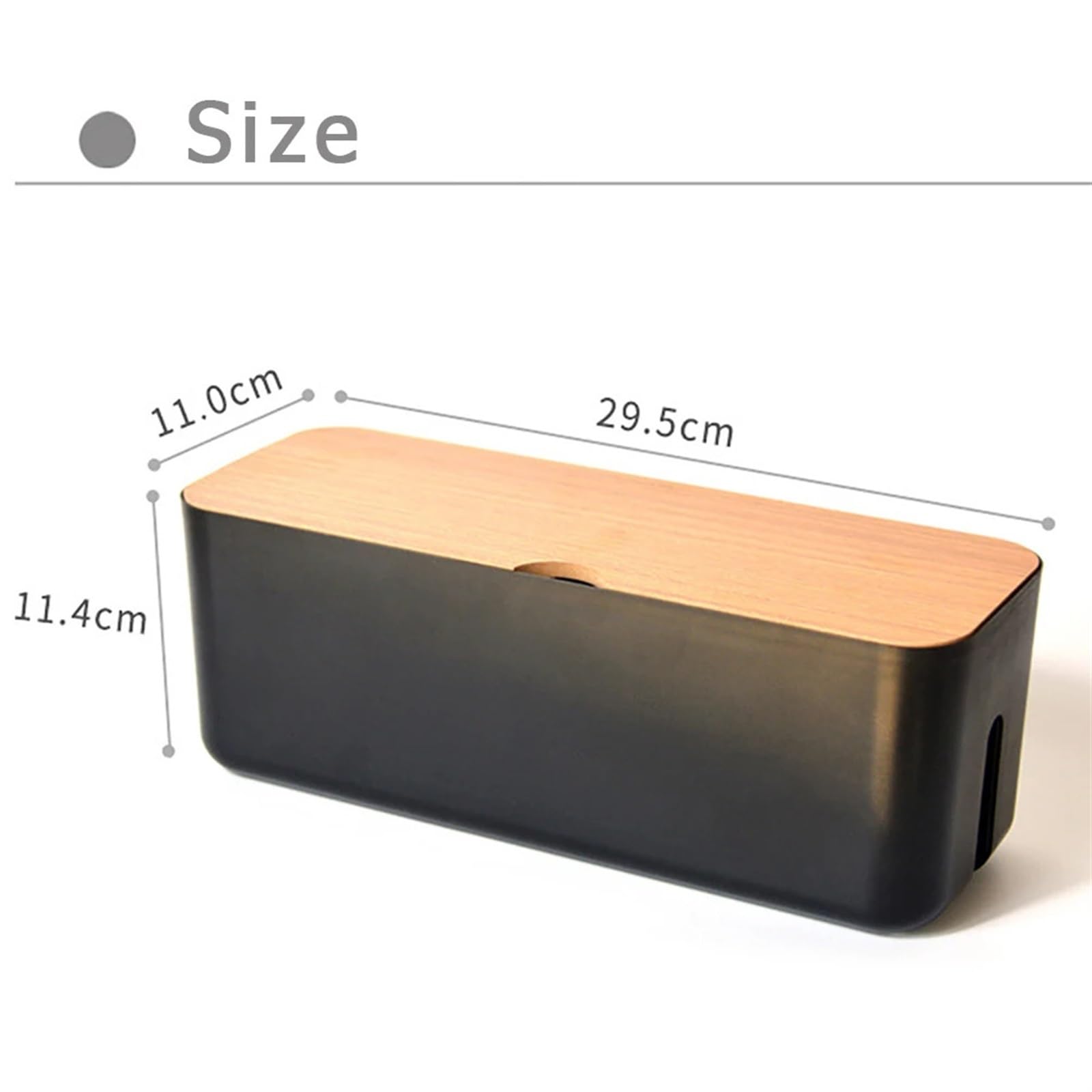 Boîte de rangement for chargeur, organiseur câbles, bacs sortie Boîte cache-câble(Black)