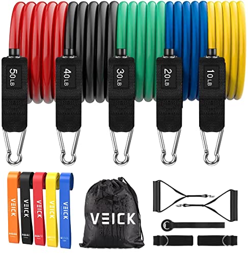 Veick Resistance Bands For Working Out, Exercise Bands, Workout Bands, Resistance Bands Set With Handles For Men Women, Weights For Strength Training Equipment At Home #TOP25