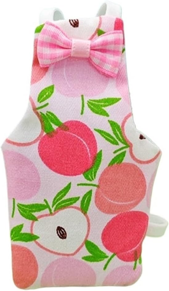 Bird Diaper, Colorful Fruit Parrot Diaper Bowtie Washable Pet Bird Apron Breathable Keep Birds Clean Clothes Indoor Use,for Bird(S-F)