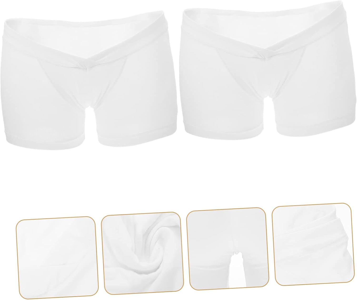 2pcs Pregnancy Shapewear Maternity Panties Belly Support for Women Seamless White