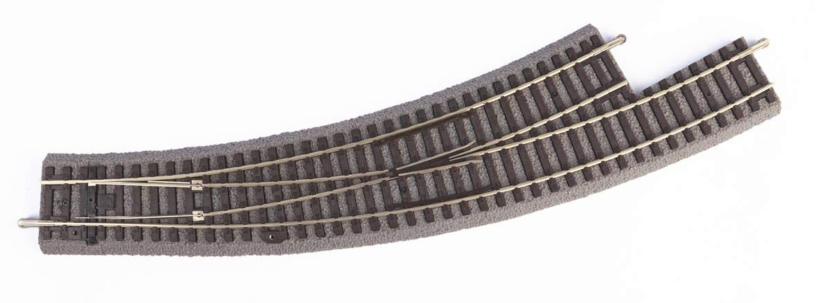 PIKO H0 Aiguillage Gauche Voie A - Rayon 239 Mm - 15° - Réf. 55420 - Pour Réseau Modélisme Ferroviaire Échelle 1/87