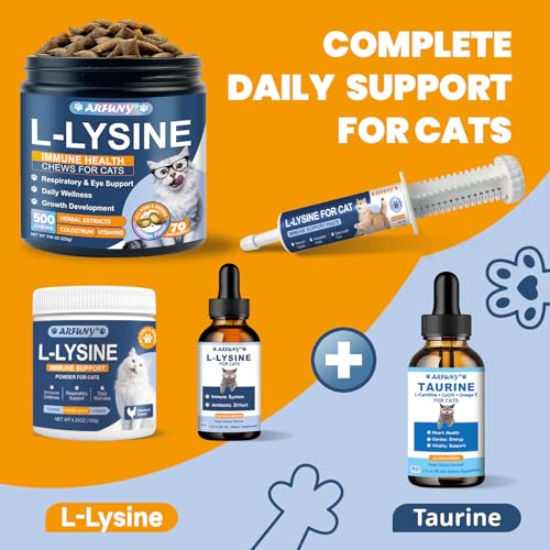 SANTKOL L-Lysin für Katzen - 60ML Lysin Tropfen Katze - Für Immunsystem, Abwehrkräfte & Atemwege - Immunsystem Stärken - Natürlich Antibiotika Katze - Geröster Hühnchengeschmack