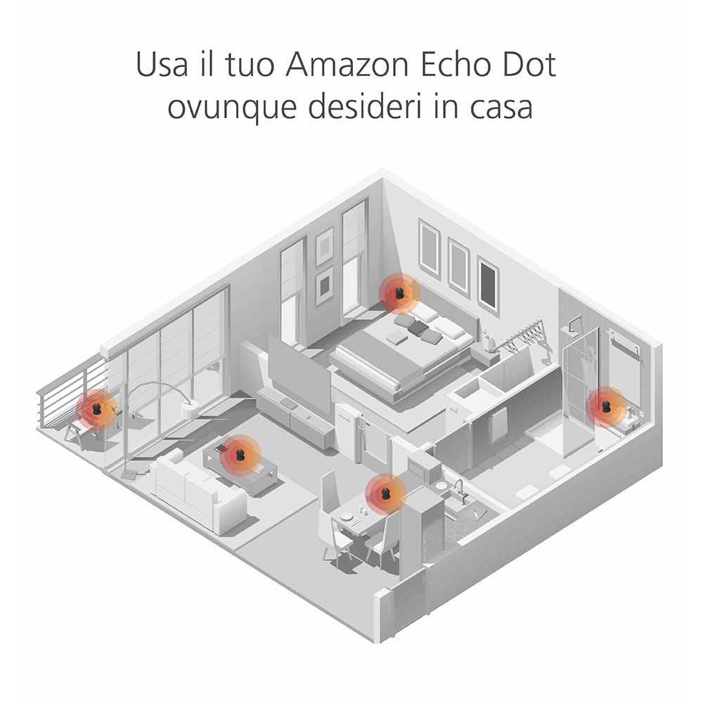 Base con batteria "Made for Amazon" per Echo Dot (5ª generazione) Bianco