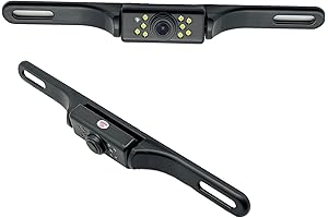 9 LED Lights License Plate Backup Camera | HD Night Vision Rear View Reverse Camera