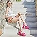 KHPAERMEI Bow Knot Platform Heels for Women Fashion Open Toe Chunky Heeled Sandals Ankle Strap Wedding Party Dress High Heels