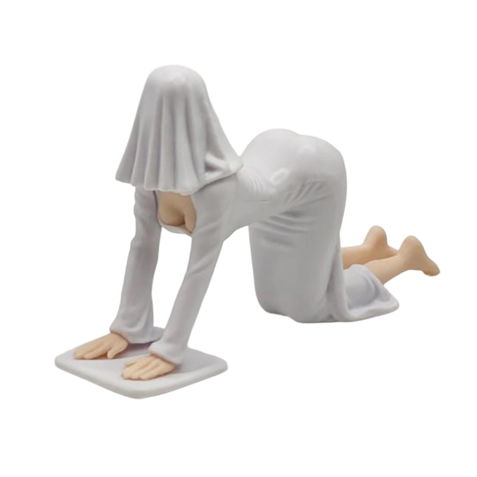 ZhzeYun Mysterious Ghost Girl Gothic Statue, Premium PVC Hooded Robe Queen Figurine Sculpture, Collectible Shelf Sitter Ornament for Bookshelf Tabletop Gothic Home Halloween Decoration A