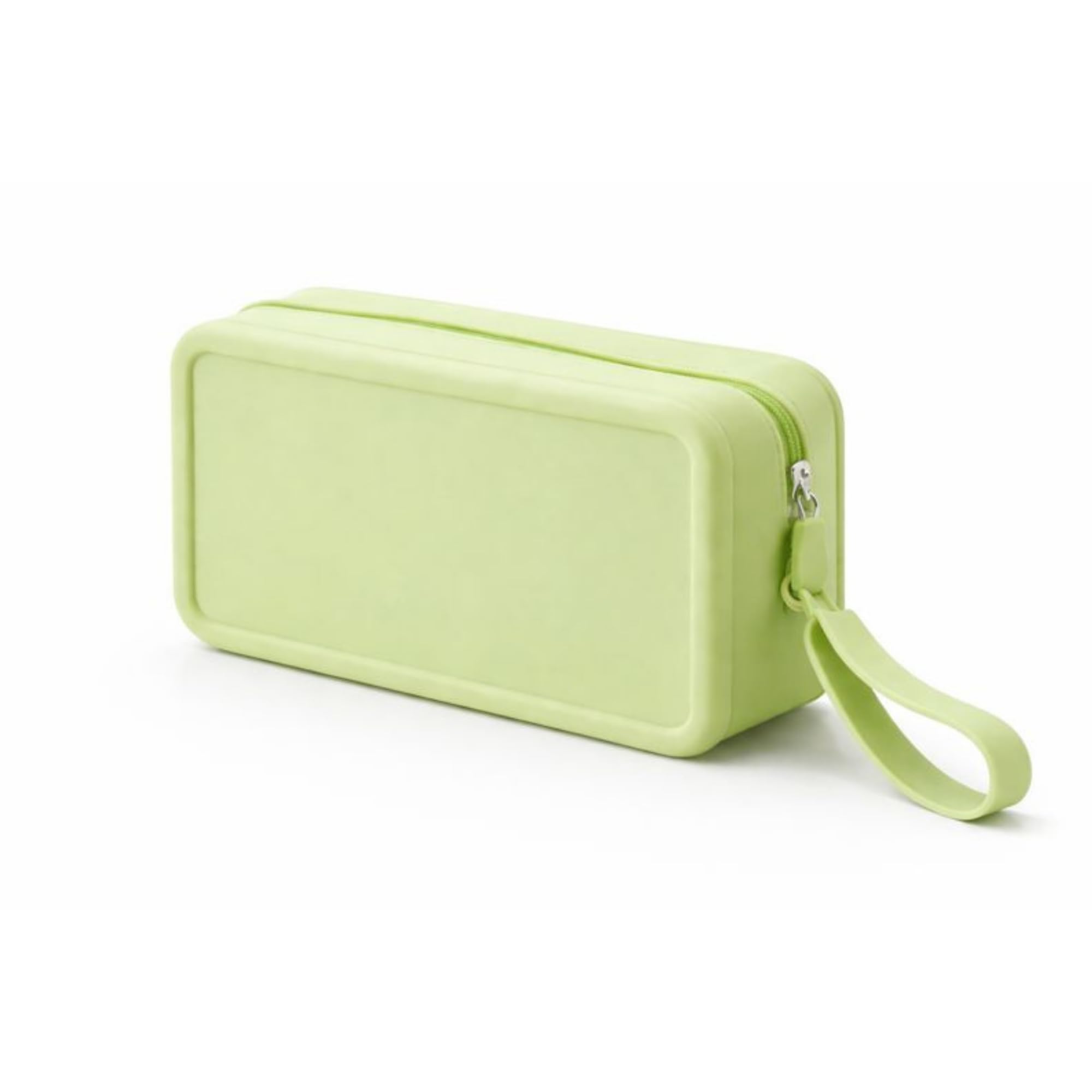 Neceser de Viaje, Gimnasio, Playa de Silicona Impermeable Antifugas – Bolsa para Líquidos de Cabina (Avión) – Flexible y Resistente para Cosméticos y Aseo 9.3x7x18.3cm (Verde)