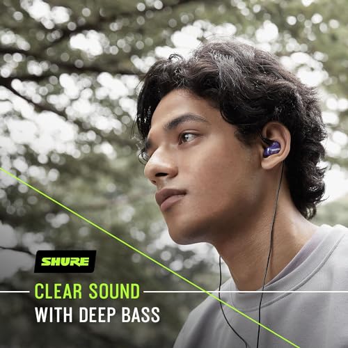Image of Shure SE215 Special Edition PRO Wired Earbuds, Professional Sound Isolating Earphones, Clear with Deep Bass, Single Dynamic MicroDriver, for Music, Gaming, & Calls - Purple | Single Dynamic Microdriver, Sound-Isolating Up to 37 Db, Detachable Mmcx 3.5mm Cable, Fit Kit and Case, Purple