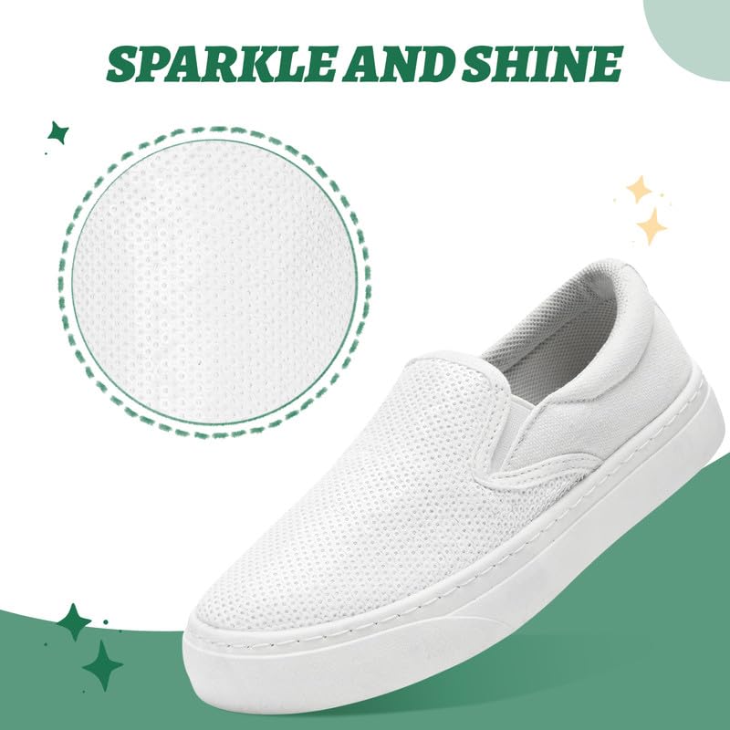 Toddler Girls and Boys Sneakers Canvas Low Top Slip On Casual Sparkle Sequins Walking/Running Shoes2