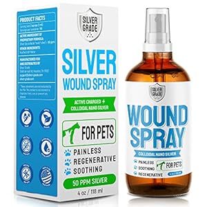 Wound-Spray-for-Pets–Colloidal-Silver-Wound-and-Skin-Care-for-Dogs-Cats–Helps-with-Rashes-Hot-Spots-Itch-Scratching-Skin-Irritation-Bites-Burns–Safe-if-Licked-4-Oz-Wound-Spray