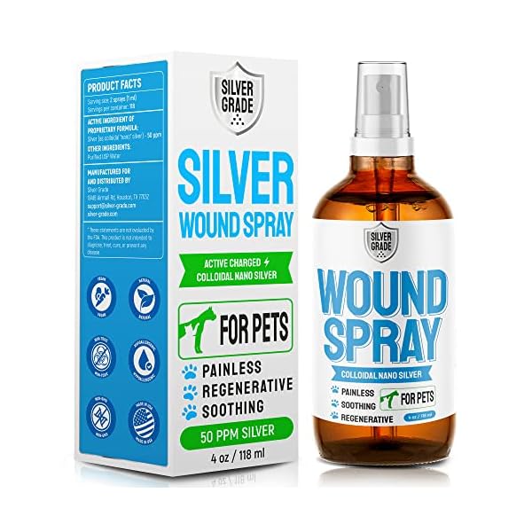 Wound-Spray-for-Pets–Colloidal-Silver-Wound-and-Skin-Care-for-Dogs-Cats–Helps-with-Rashes-Hot-Spots-Itch-Scratching-Skin-Irritation-Bites-Burns–Safe-if-Licked-4-Oz-Wound-Spray Wound-Spray-for-Pets–Colloidal-Silver-Wound-and-Skin-Care-for-Dogs-Cats–Helps-with-Rashes-Hot-Spots-Itch-Scratching-Skin-Irritation-Bites-Burns–Safe-if-Licked-4-Oz-Wound-Spray