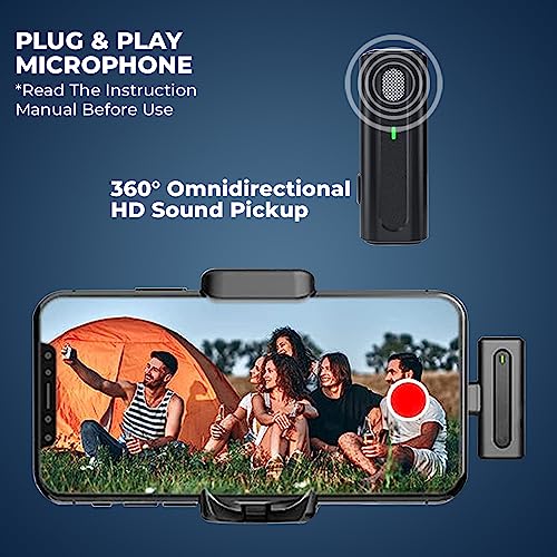 Image of MOOZMOB K91 Professional Grade Wireless Lavalier Mic with Charging Case and Noise Reduction Collar Microphone for Video Recording Vlogging ASMR Podcast Interviews YouTube (Black, Plastic Body)