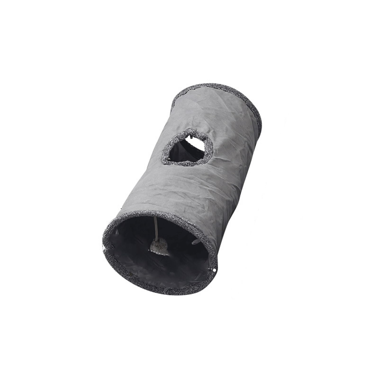 Tunnel pour chat en peluche de 65cm idéal pour le salon des chats d'intérieur
