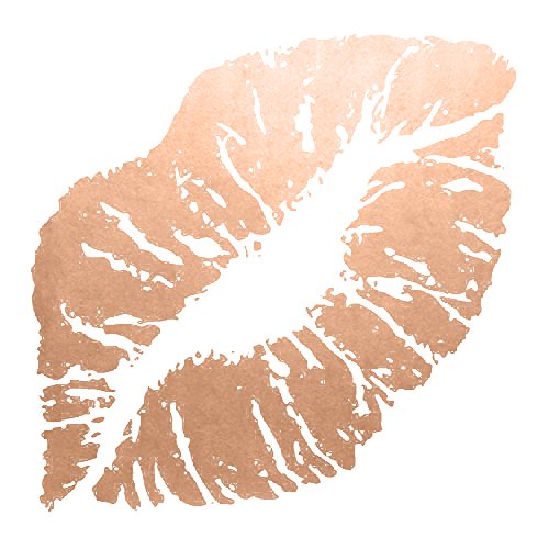 Golden Kiss Rose gold set of 25 premium waterproof metallic rose gold lip temporary foil Flash Tattoos - use for girls night out, party favors, bachelorette parties, showers and more!
