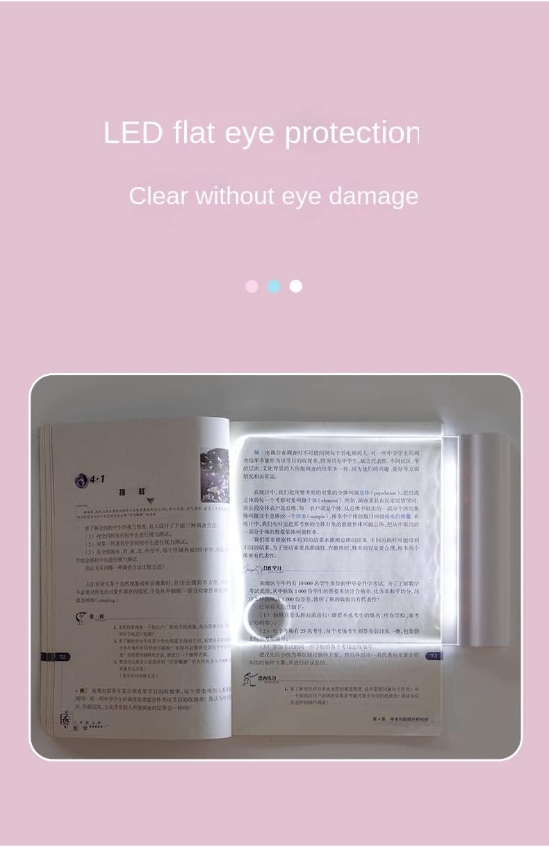 Student Reading Lamp Book Light LED Reading Light Night Light Book Family Study Light Eye Care Reading Lamp Portable Bookmark Light for Children Reading in Bed, Car