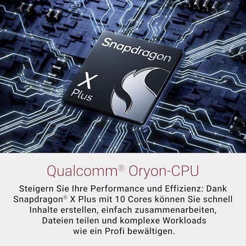 Dell Inspiron 14 Plus 7441 Laptop - 14 Inch QHD+ (2560 x 1600) 16:10 Touch Display, Snapdragon X Plus, Adreno 740 Graphics, 16GB RAM, 512GB SSD, Windows 11 Home, QWERTZ Illuminated Keyboard, Ice Blue