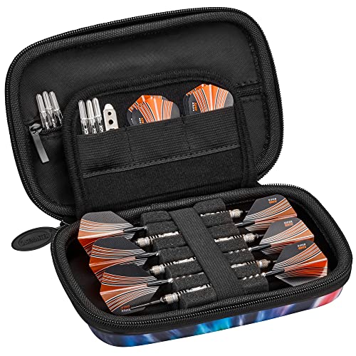 Casemaster Sentinel 6 Dart Case, Holds Extra Accessories, Tips, Shafts And Flights, Compatible With Steel Tip And Soft Tip Darts, Impact & Water Resistant Tactech Shell, Tie Dye #TOP5