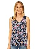 Cecil Top mit Gummibund, V-Ausschnitt und Blumenmuster