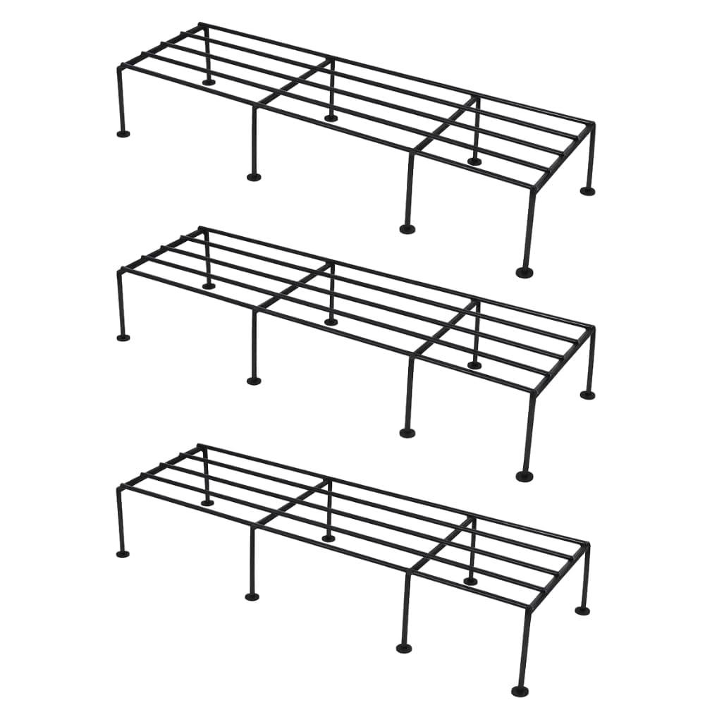 3 Tier Metal Shoe Rack for Under Bed | Adjustable Space Saving Shoe Organizer for 8–10 Pairs | Heavy Duty Shoe Storage Stand for Bedroom Closet Entryway (Black)-image-47