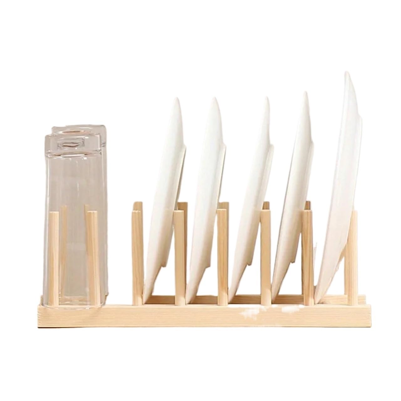 YUPLIODSX Wooden Dish Rack Wood Dish Drying Rack Drainer