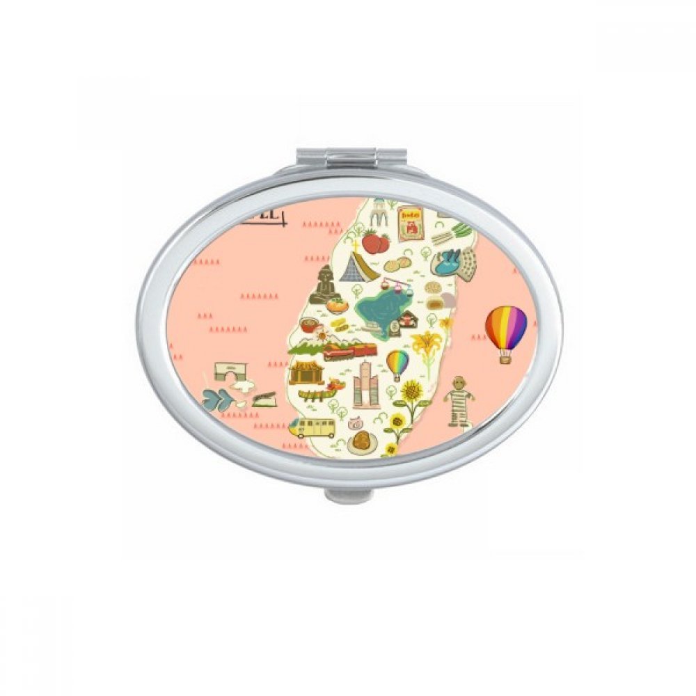Miroir de poche de Taiwan Voyage Eluanbi Phare de maquillage compact portable ovale