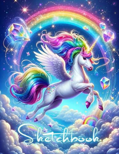Unicorn Sketchbook: Large Sketch Book for Drawing, Sketching, Col...