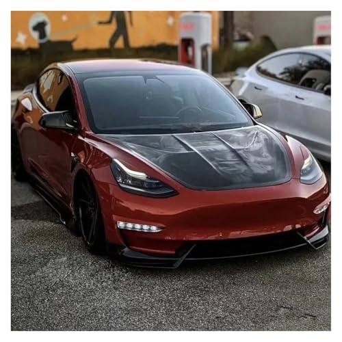 Spoiler de pare-choc avant aspect carbone pour Tesla Model 3