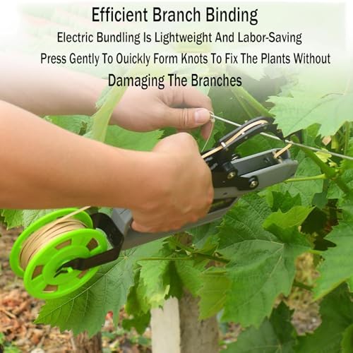 Máquina de Atado de Plantas de 2 Sec, 6000 Lazos/Carga, indicador de batería Recargable, Carpeta de Rama de árbol portátil para jardineros, Agricultores, paisajistas, diseño ergonómico